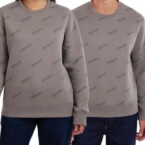 Kirkland Signature Unisex Logo Crewneck in Gray - NWT